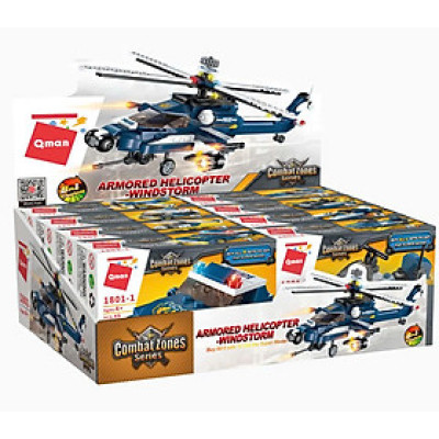 QMAN - 1801 Bộ đồ chơi xếp hình hợp thể 8 trong 1 mô hình máy bay chiến đấu - giao lẻ mẫu ngẫu nhiên