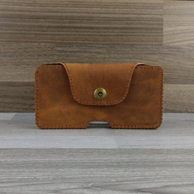 Bao Da Đeo Lưng da bò sáp dành cho Samsung Galaxy note 8 dạng Hộp nâu bò