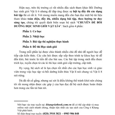 CHUYÊN ĐỀ BỒI DƯỠNG HỌC SINH GIỎI VẬT LÍ 6_KV