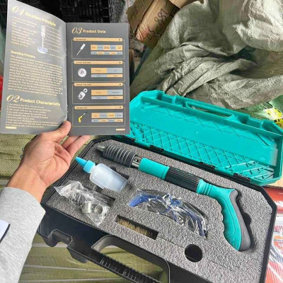 Máy bắn đinh bê tông thế hệ mới, Súng bắn đinh hạt nổ tặng kèm 50 đinh 