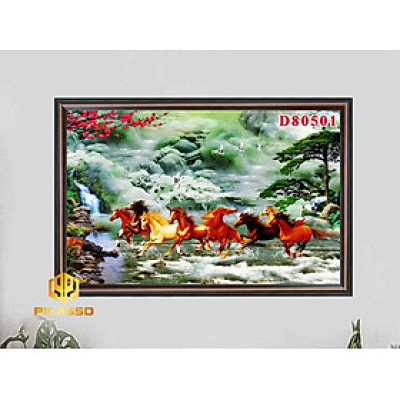 D805 32 Tranh kính cường lực Bát mã tung hoành (Được chọn mẫu)