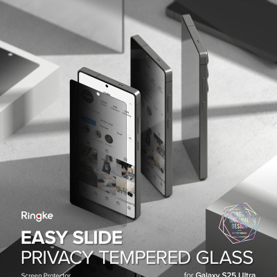 [Combo 2] Dán cường lực chống nhìn trộm cho Samsung Galaxy S25 Ultra RINGKE Easy Slide Privacy Tempered Glass - Hàng Chính Hãng