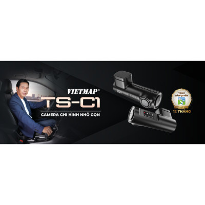 Camera Hành Trình Vietmap TS-C1 Full HD, Kết nối wifi ko dây, ghi hình vòng lặp - Hàng chính hãng