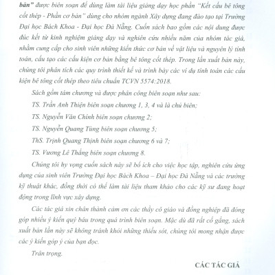 KẾT CẤU BÊ TÔNG CỐT THÉP - Nguyên Lý Thiết Kế Các Cấu Kiện Cơ Bản