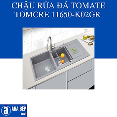 CHẬU RỬA ĐÁ TOMATE TOMCRE 11650-K02GR. Hàng Chính Hãng