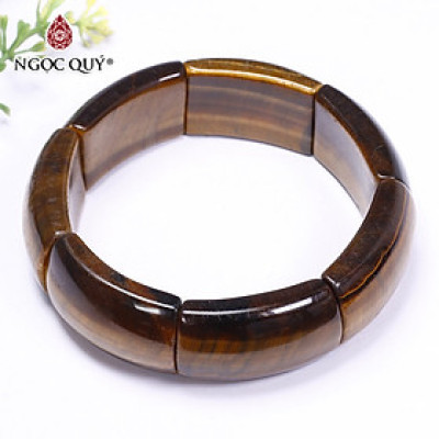 Vòng bản đá thạch anh mắt hổ vàng nâu 33x20x10mm mệnh thổ, kim - Ngọc Quý Gemstones