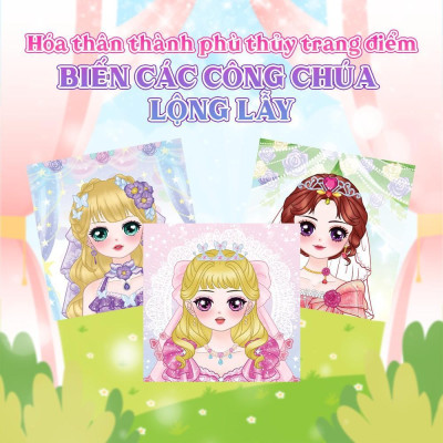 Sách - Trang Điểm Công Chúa Mia - Cô Dâu Ngọt Ngào - Tô Màu Và Bóc Dán Hơn 100+ Stickers Xinh Đẹp Cho Bé Gái - Megabook