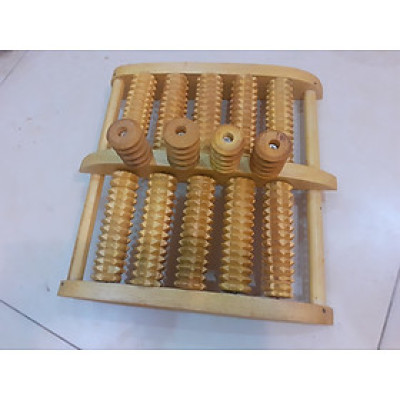 Con lăn mat xa chân bằng gỗ kích thước 28x 29 cm -Giúp thư giãn thoải mái