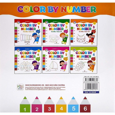 Sách - Color By Number - Tô Màu Theo Số - Tập 3 - Chính Thông Book