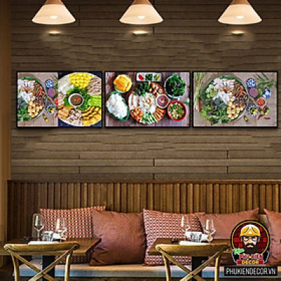 TRANH TREO TƯỜNG BÚN ĐÂU MẮM TÔM TRANG TRÍ QUÁN