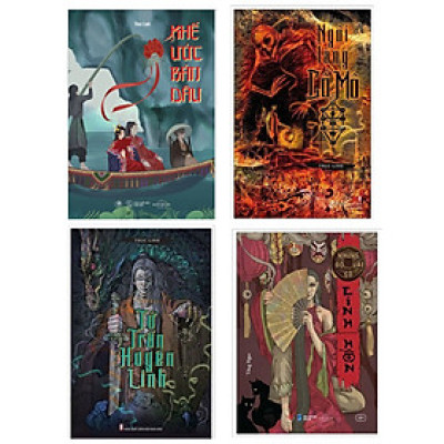 Combo 4 Cuốn Kinh Dị Việt Nam: Bóng Trăng Trắng Ngà + Khế Ước Bán Dâu + Tứ Trấn Huyền Linh + Ngôi Làng Cổ Mộ (Tái Bản)