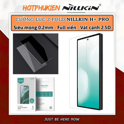 Miếng dán kính cường lực không viền màn hình cho Samsung Galaxy Fold 7 5G hiệu Nillkin H+ Pro - Phủ Nano, vát cạnh 2.5D, mỏng 0.2mm, Chống Lóa, Hạn Chế Vân Tay - Hàng nhập khẩu