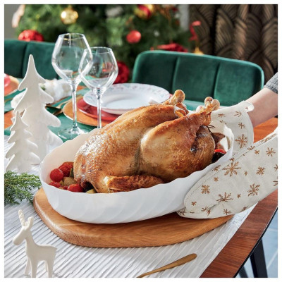 Khay nướng thủy tinh chịu nhiệt Luminarc 22x16cm, dùng lò nướng, lò vi sóng cường lực tốt - P4017