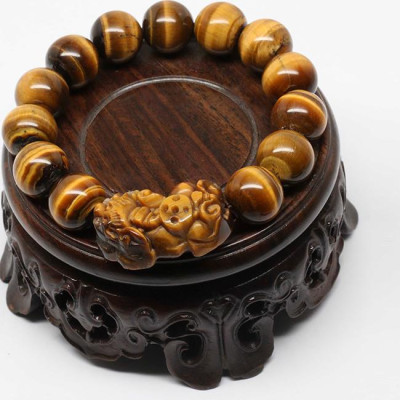 Vòng Đá Mắt Hổ Mix Tỳ Hưu Ngọc Quý Gemstones  MH027 14mm