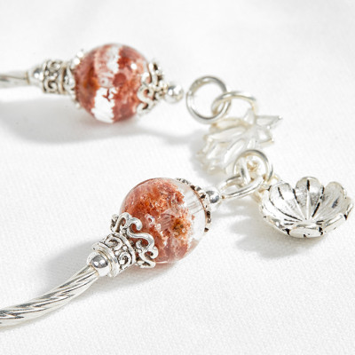 Vòng bạc kết thạch anh ưu linh cam Ngọc Quý Gemstones