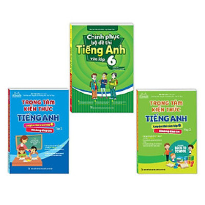 Sách - Chinh Phục Bộ Đề Thi Tiếng Anh Vào Lớp 6 + Trọng Tâm Kiến Thức Tiếng Anh Luyện Thi Vào Lớp 6 - Combo 2 Tập - Minh Thắng