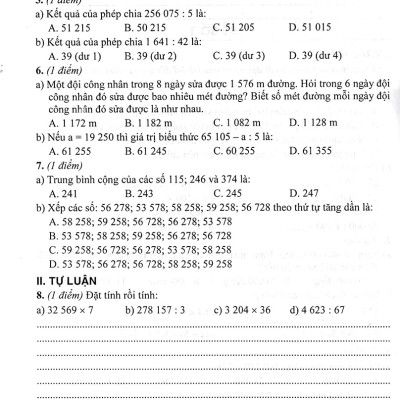 Bộ Đề Kiểm Tra Môn Toán Lớp 4 Tập 2 (Dùng Kèm SGK Kết Nối Tri Thức Với Cuộc Sống)_HA