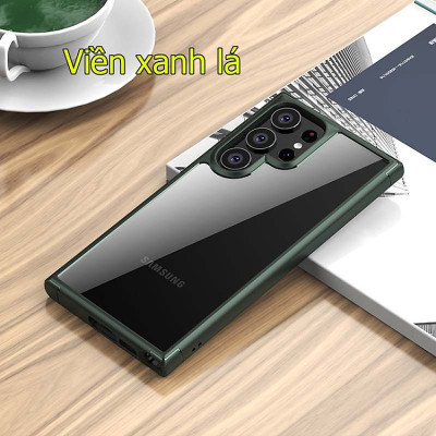 Ốp lưng chống sốc cho Samsung S23 ultra 5G / S23 Plus trong suốt viền mầu - hàng chính hãng 