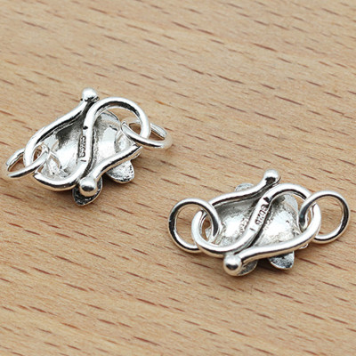 Combo 2 cái charm bạc móc khóa hình hoa sen kết vòng tay, dây chuỗi - Ngọc Quý Gemstones