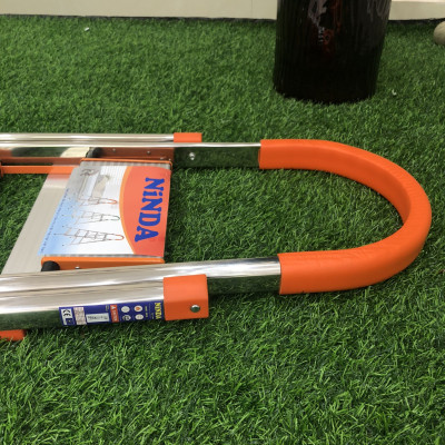 Thang ghế inox Ninda gia đình - Chính hãng, 3 bậc, inox không gỉ, chân cao su chống trượt, bậc cao nhất sử dụng 75cm