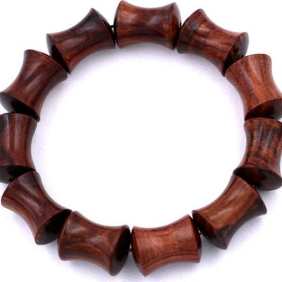 Chuỗi hạt đeo tay Gỗ Tử Đàn Hình Ống Tre - Vòng tay chuỗi hạt gỗ - vòng đeo tay size lớn