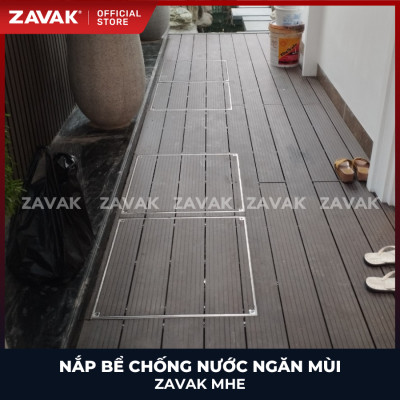 Nắp bể ngầm chống nước ngăn mùi inox ZAVAK MHE*-45 / KT 45x45cm, lát gạch 3cm, tải 600kg