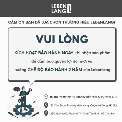 Bếp từ đơn bằng cơ LEBENLANG LBL5507 mặt kính chịu lực, có chức năng hẹn giờ, điều chỉnh nhiệt độ, công suất 2000W - hàng chính hãng