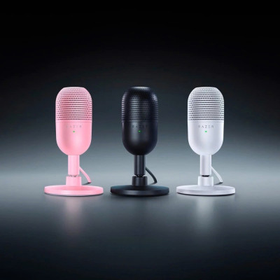 Micro USB Mic Thu Âm Condenser Podcast, Livestream, Radio, ASMR Microphone Phòng Thu Studio PC Microphone Chuyên Nghiệp Thu Âm Rõ Nét Chống Ồn Độ Nhậy Cao LED MÀU HỒNG - Hàng Chính Hãng