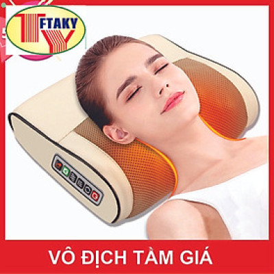 Gối massage hồng ngoại trị liệu 16 bi