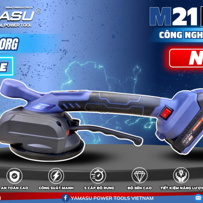 MÁY HÍT-RUNG GẠCH PIN 21V 13CM YMS-M200RG YAMASU ( 2PIN+1 SẠC) - HÀNG CHÍNH HÃNG