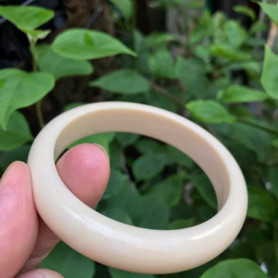 VÒNG TRẮNG NI 54MM x Bản Cao 12mm x Dầy 8mm . VÒNG TAY NỮ ĐEO MÀU TRẮNG GIẢ NGÀ HAY GỌI LÀ XƯƠNG MỸ NGHỆ SIZE 54MM x Bản Cao 12mm x Dầy 8mm NẶNG 50KG - 57KG ĐEO Ạ