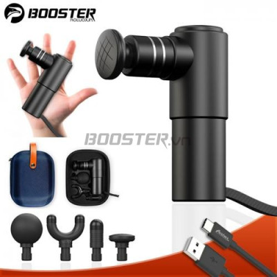 Máy massage cầm tay mini 4 đầu Mỹ Booster Pocket MINI