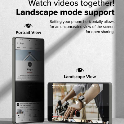 [Combo 2] Dán cường lực chống nhìn trộm cho Samsung Galaxy S25 Ultra RINGKE Easy Slide Privacy Tempered Glass - Hàng Chính Hãng