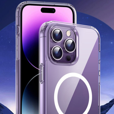 Ốp Lưng Trong Suốt Hỗ Trợ Sạc Từ Tính (MAG.SAFE) Dành Cho iPhone 15 Pro Max / 15 Pro / 15 Plus / 15, MIPOW TRANSPARENT - HÀNG CHÍNH HÃNG