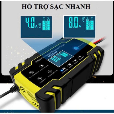 Hàng Nhật - Sạc Ắc Quy Foxsur Thông Minh 12V–24V - 150Ah - Tự Ngắt, Khử Sunfat, Phục Hồi Ắc Quy Siêu Hiệu Quả , đèn ốp trần