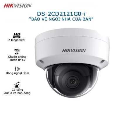 CAMERA IP HIKVISION DS-2CD2121G0-I/DS-2CD2121G0-I 2MP 1080P,  30m, Ống kính: 2.8mm ,.-Hàng chính hãng