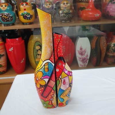 Bình Hoa Sơn Mài - Bình Đôi Tình Yêu | Size 25x10 cm | Thủ Công Nghệ Thuật – Biểu Tượng Gắn Kết