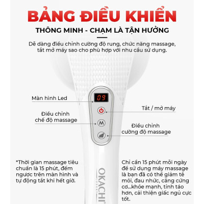 Máy massage cầm tay Body OKACHI LUXURY JP-530E Pin Sạc