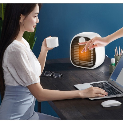 Máy Sưởi Gốm Mini Công Suất Lớn 1000W Cho Phòng Ngủ, Phòng Làm Việc, Không Gây Mùi, Hoạt Động Êm Ái Với 3 Chế Độ Sưởi - Hàng Chính Hãng KUNBE