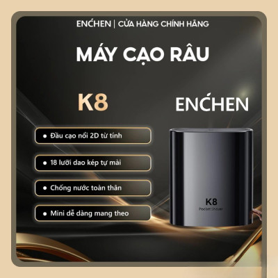 Máy cạo râu mini Enchen K8, chống nước, thiết kế đẹp, sang trọng và nhỏ gọn - Hàng chính hãng