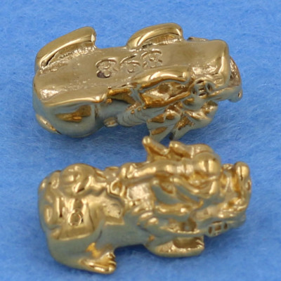 Vòng đeo tay Đá Mắt Hổ Xanh Đen 12 ly - cẩn Tỳ Hưu Phong Thủy inox vàng VMHXETHHBV12 - hợp mệnh Mộc, mệnh Thủy