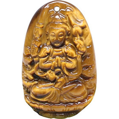 Mặt Dây Chuyền Phật Thiên Thủ Thiên Nhãn Đá Mắt Hổ Ngọc Quý Gemstones TTTNMHN
