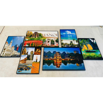 (HCM) Tranh Hà Nội, tranh treo tường phong cảnh Hà Nội,tranh trang trí decor  nhà hàng, khách sạn