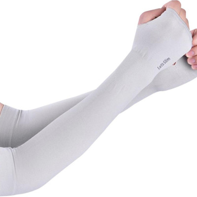 Găng tay xỏ ngón chống nắng - Trắng