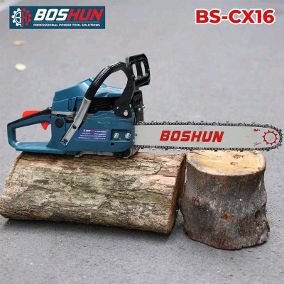 Máy Cưa Xích Chạy Xăng BOSHUN BS-CX16, Lam xích dài 16INCH, Bơm nhớt tự động - Động cơ xăng 2 thì 58CC mạnh mẽ