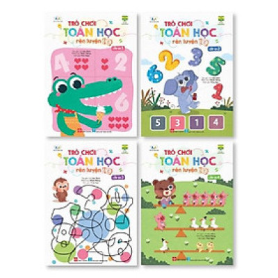 Bộ Sách Trò Chơi Toán Học Rèn Luyện IQ (Dành Cho Trẻ Từ 3-9 Tuổi) (Bộ 4 Cuốn)