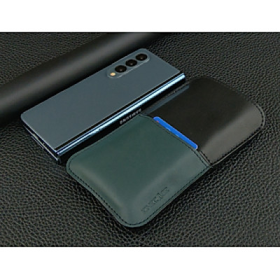 Bao da rút điện thoại Z Fold6 Z Fold5 Z Fold4 Z Fold3 Z Fold2 có ngăn đựng thẻ,tiền da bò thật bền đẹp - hàng chính hãng