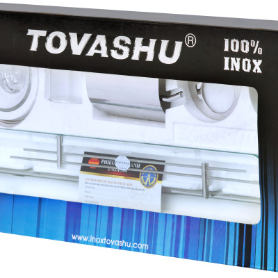 Bộ phụ kiện inox cao cấp 6 món inox 304 TOVASHU 304D