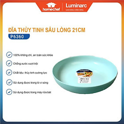 Đĩa (dĩa) thủy tinh sâu lòng Luminarc Friend