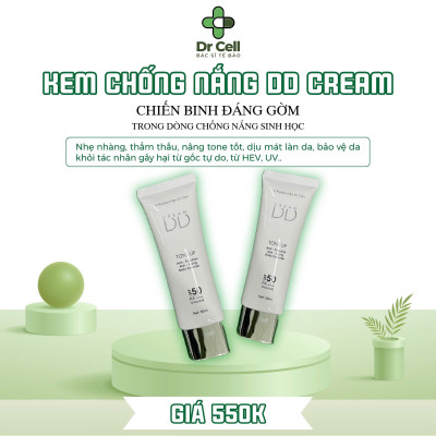 Kem Chống Nắng DD Cream DR CELL 50ml chống nắng bảo vệ da, dưỡng ẩm, nâng tone che khuyết điểm - Hàng Chính Hãng